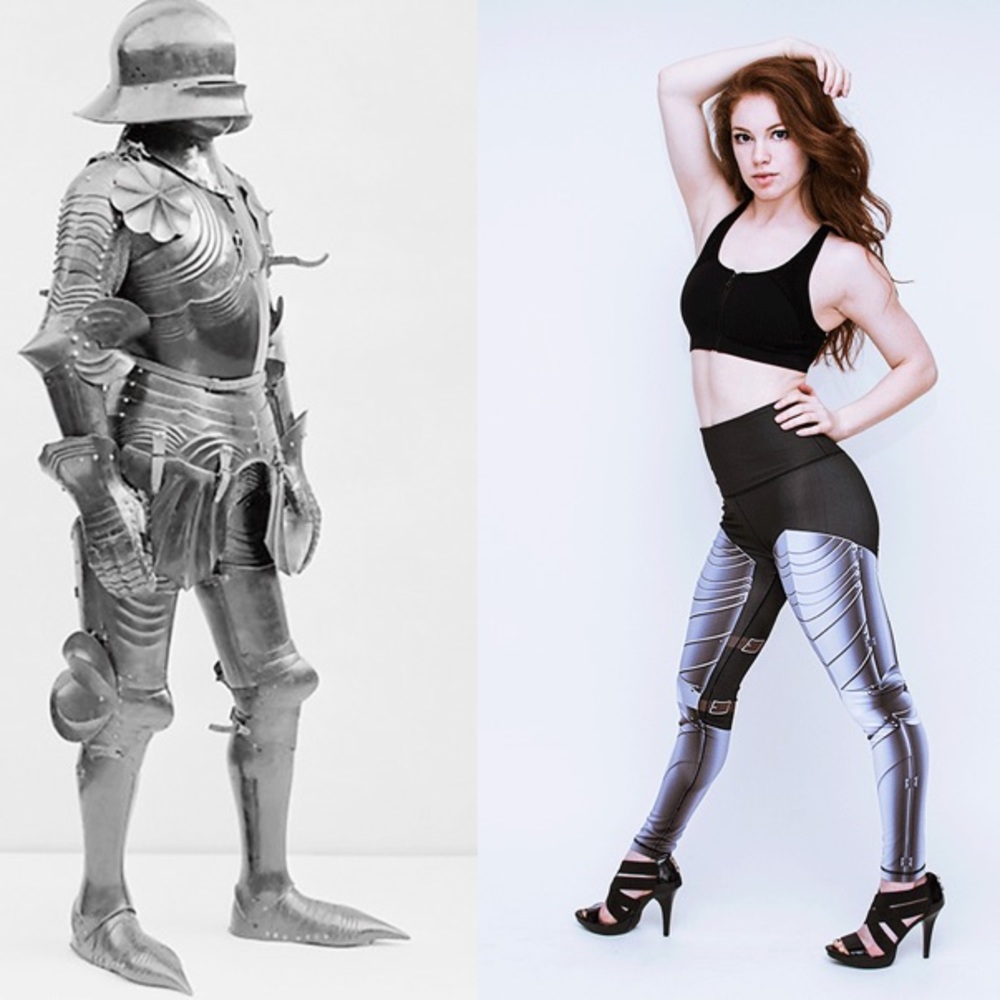 Lorica Leggings High Waisted Cosplay Costume Mandalorian Medieval Armor Sexy